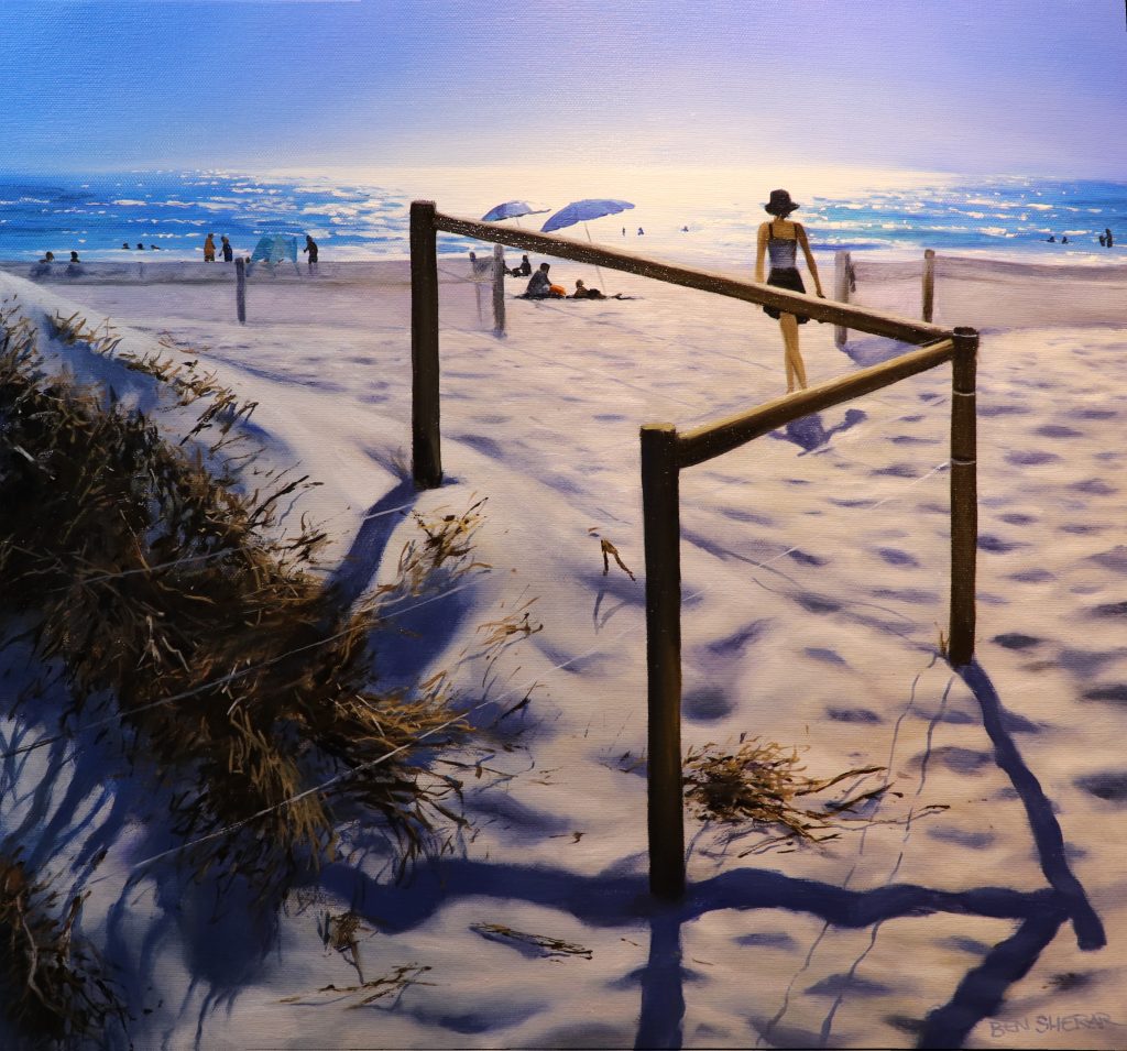 Original Oil Painting on canvas by Ben Sherar of South Beach in South Fremantle