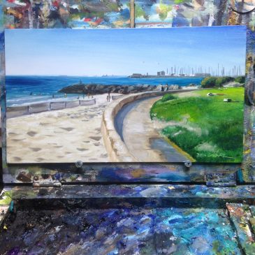 Sunny South Beach study – A quick little alla-prima painting