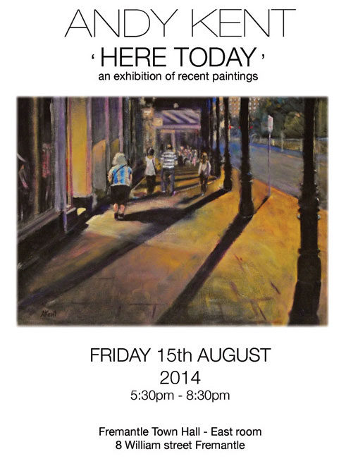 A promotional flier for Andy Kent's 2014 solo exhibition